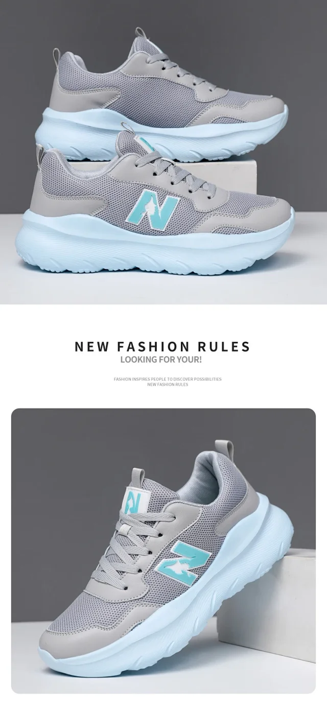 Unisex Couple Lightweight Platform Running Sneakers Detail