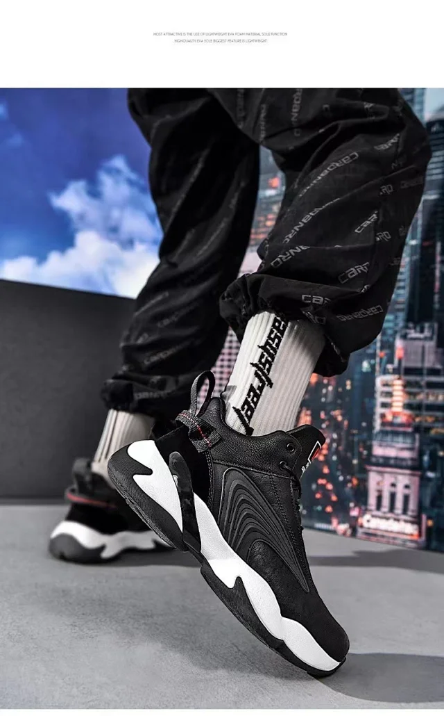 New Spring Men's Casual Basketball Sneakers Detail