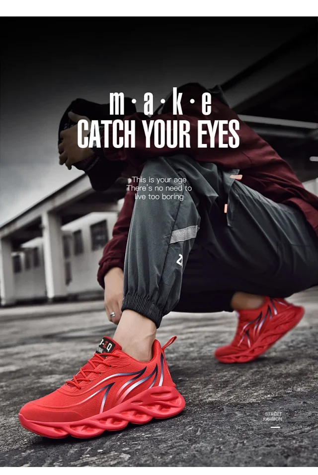 Men's Trendy Korean Blade Running Shoes Detail
