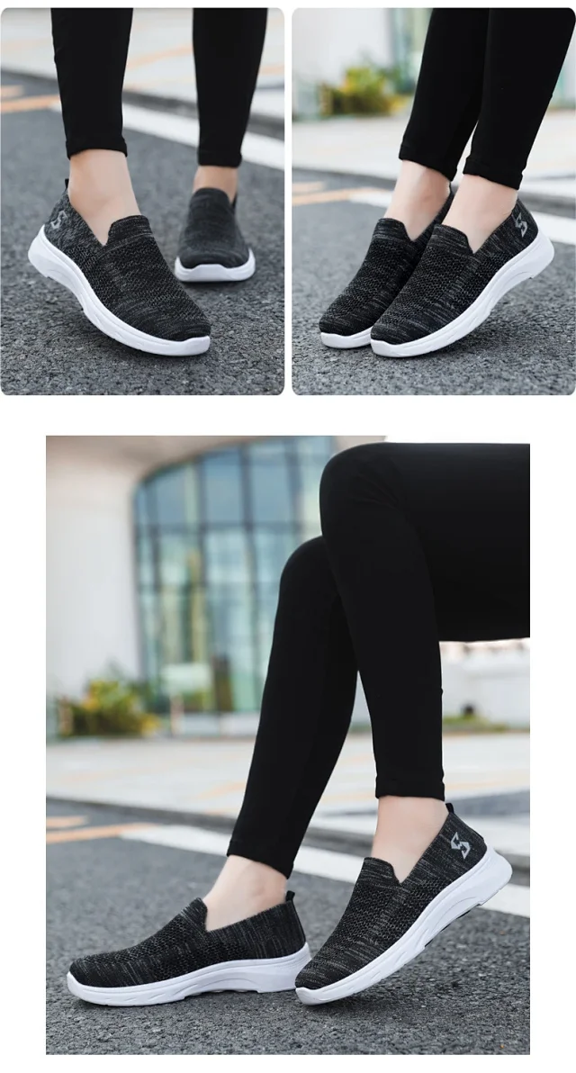 Comfy Summer Breathable Knit Cloth Shoes Detail