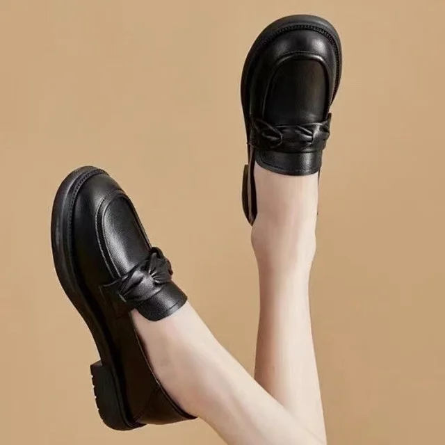 Women's Summer Leather Low Heel Mary Jane Detail