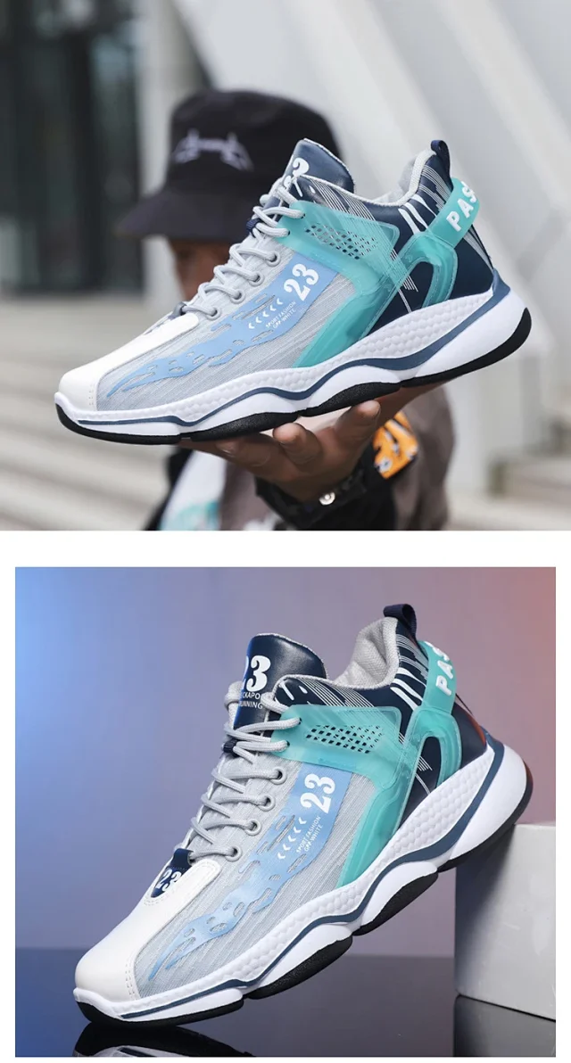 Men's Chunky Lightweight Trendy Dad Sneakers Detail