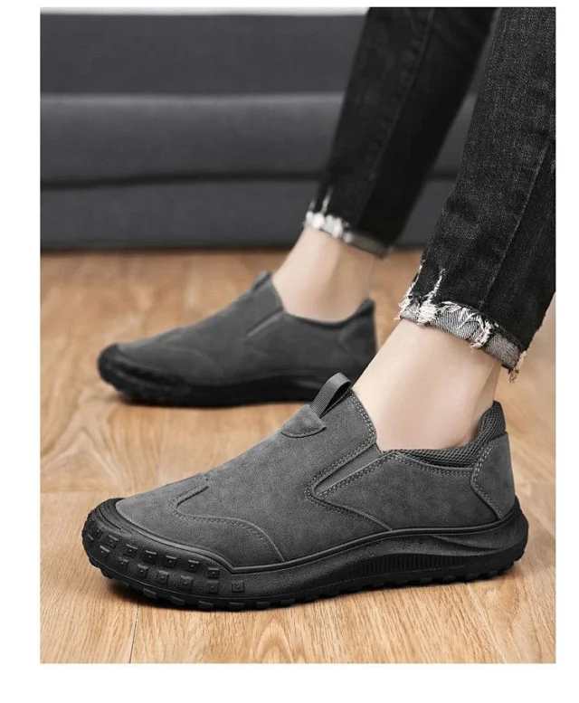 Men's Canvas Slip-On Work Driving Shoes Detail