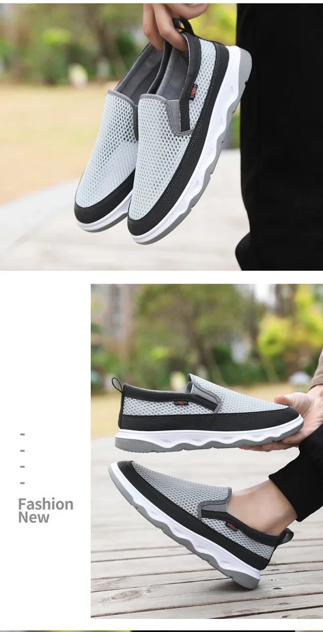 Men's Summer Mesh Slip-On Casual Shoes Detail
