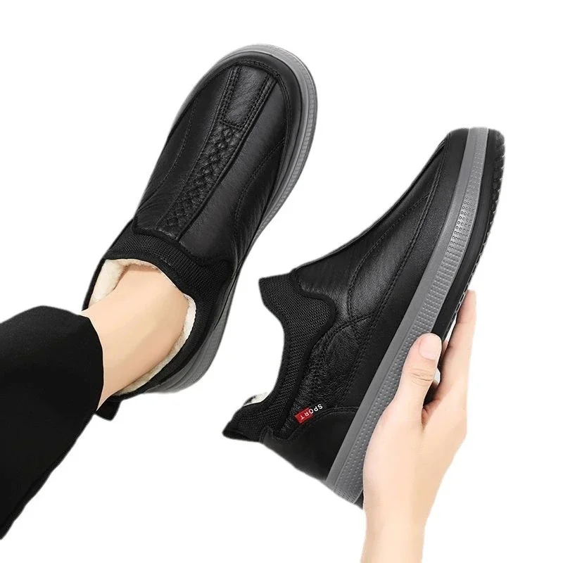 Men's Old Beijing Fleece-Lined Cotton Shoes