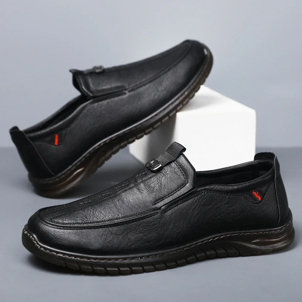 New Men's Slip-On Soft-Sole Leather Shoes