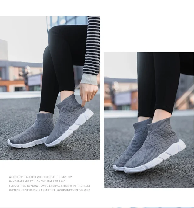 Couple Knitted Slip-on Breathable Loafers Detail