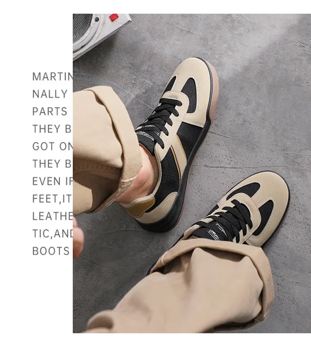 Men's Spring Casual Retro White Sneakers Detail