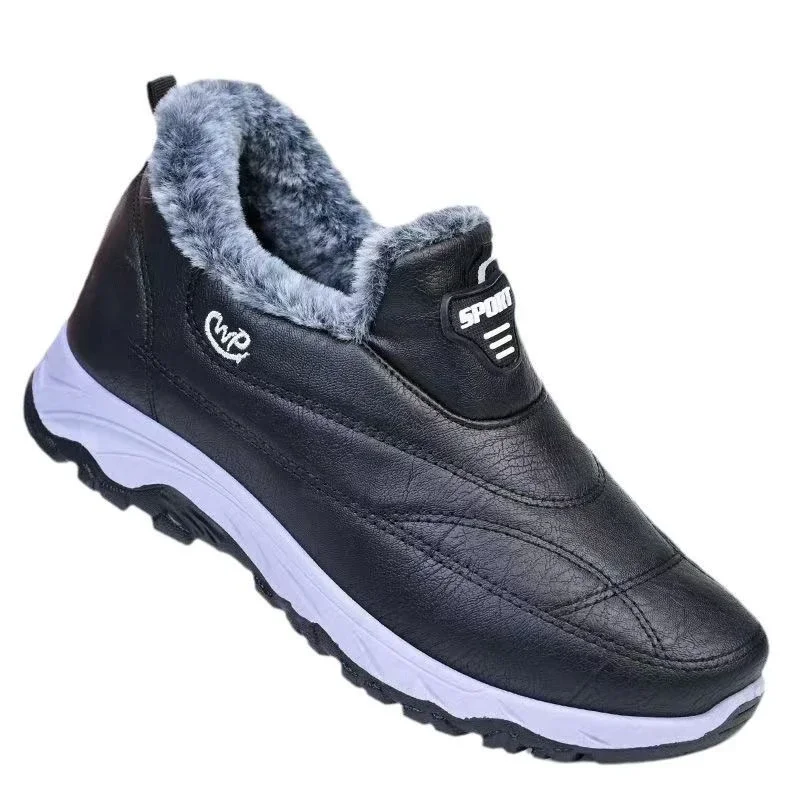 Men's Rabbit Fur Waterproof Slip-On Boots