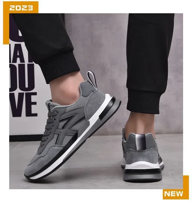 New Autumn Men's Athletic Low-Top Youth Sneakers Detail