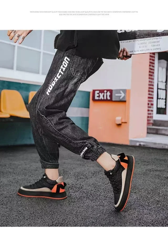 Men's Waterproof Leather Platform Slip-On Sneakers Detail