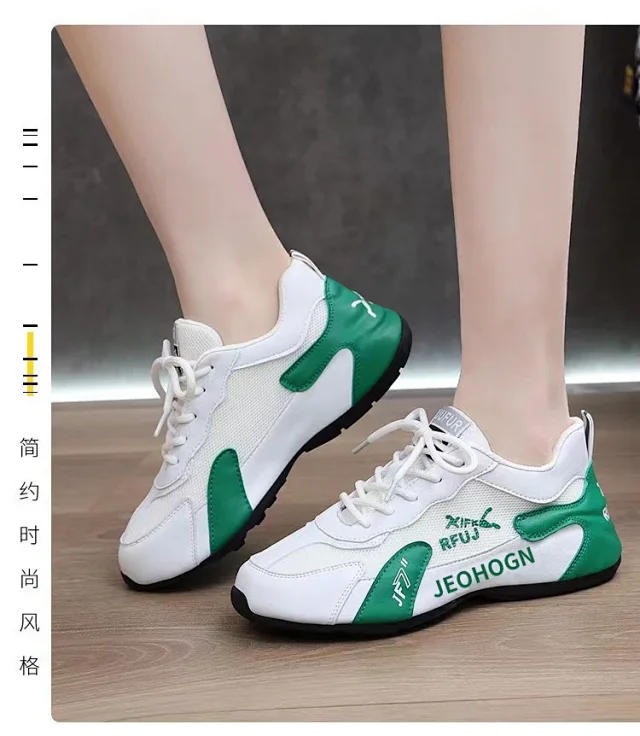Women's Leather Color-Block Platform Sneakers Detail