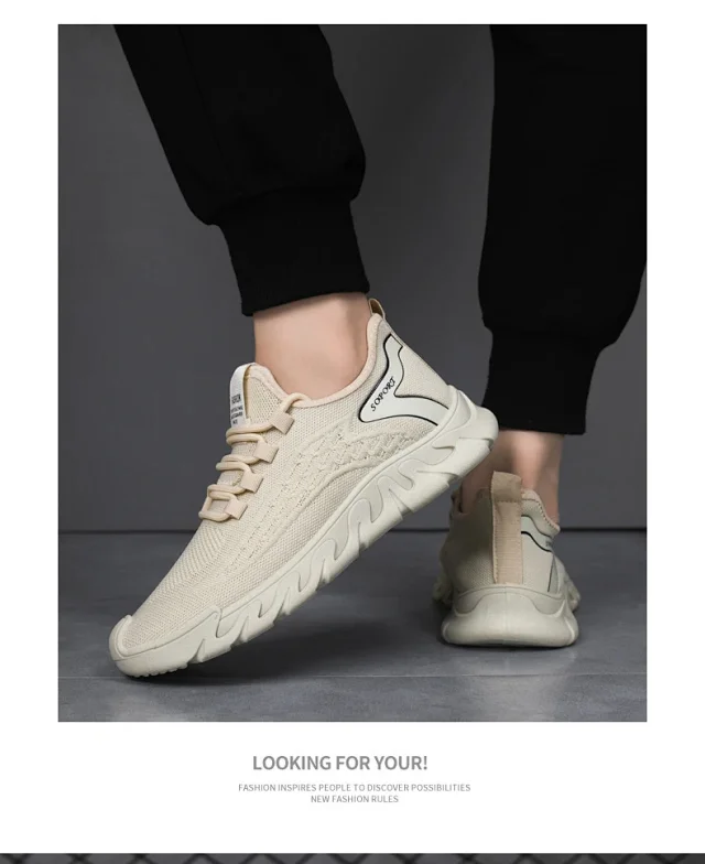 New Men's Lightweight Mesh Casual Sneakers Detail
