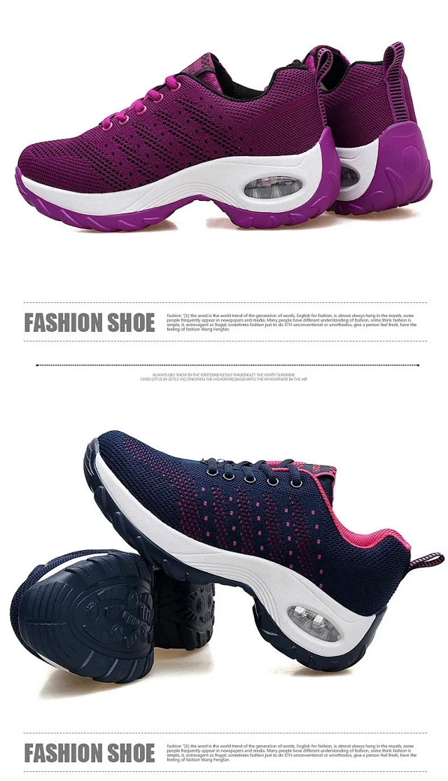 Women's Air Cushion Platform Walking Shoes Detail