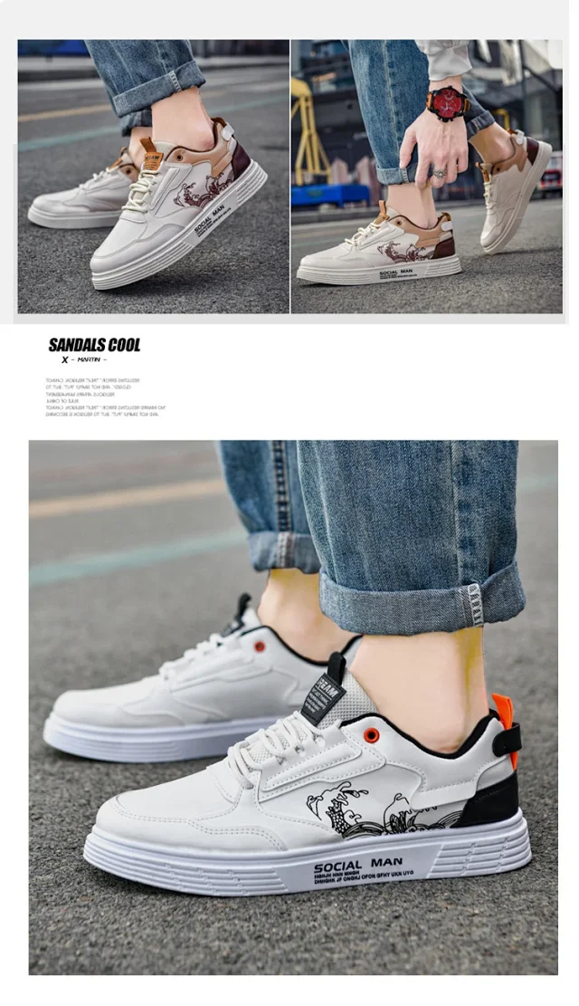 Men's Casual Fall Sneakers Lightweight Breathable Detail