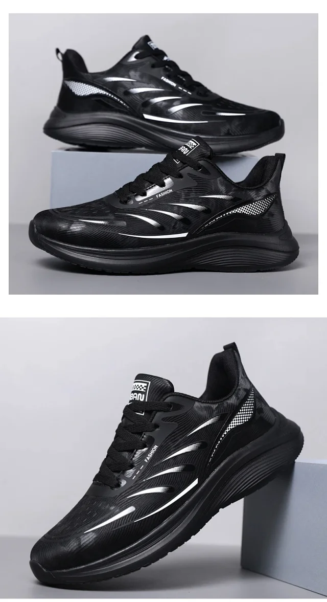Men's Fashion Leather Low-Top Runners Detail