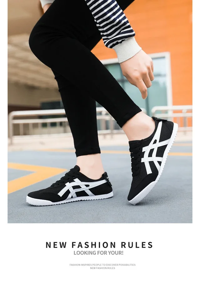 New Unisex White Mesh Sneakers Detail