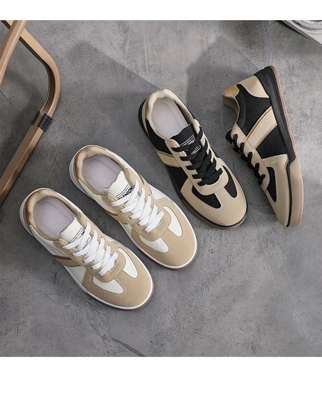 Men's Spring Casual Retro White Sneakers Detail