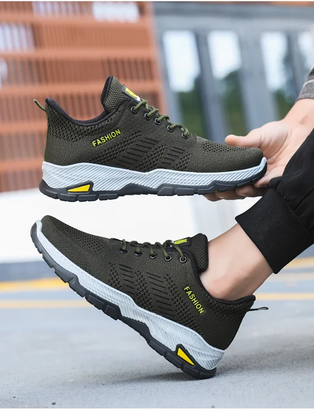 Men's Flyknit Breathable Running Shoes 2025 Detail