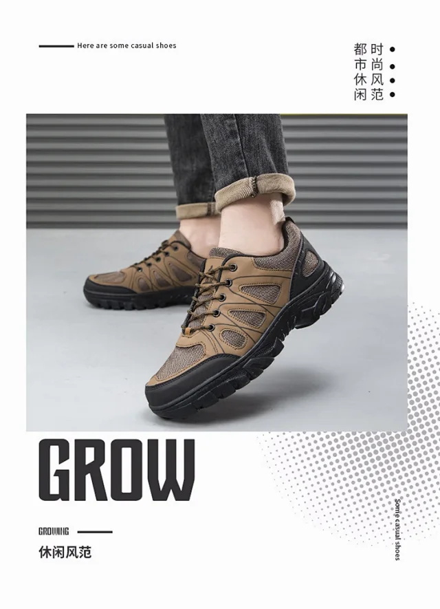 Men's Spring Light Mesh Hiking Shoes Detail