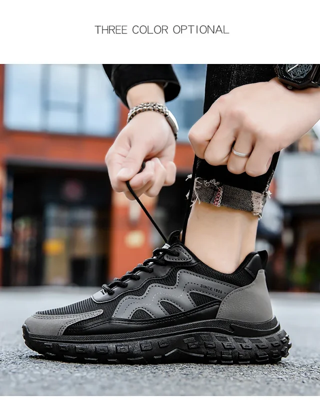 Spring Retro Men's Mesh Running Shoes Detail