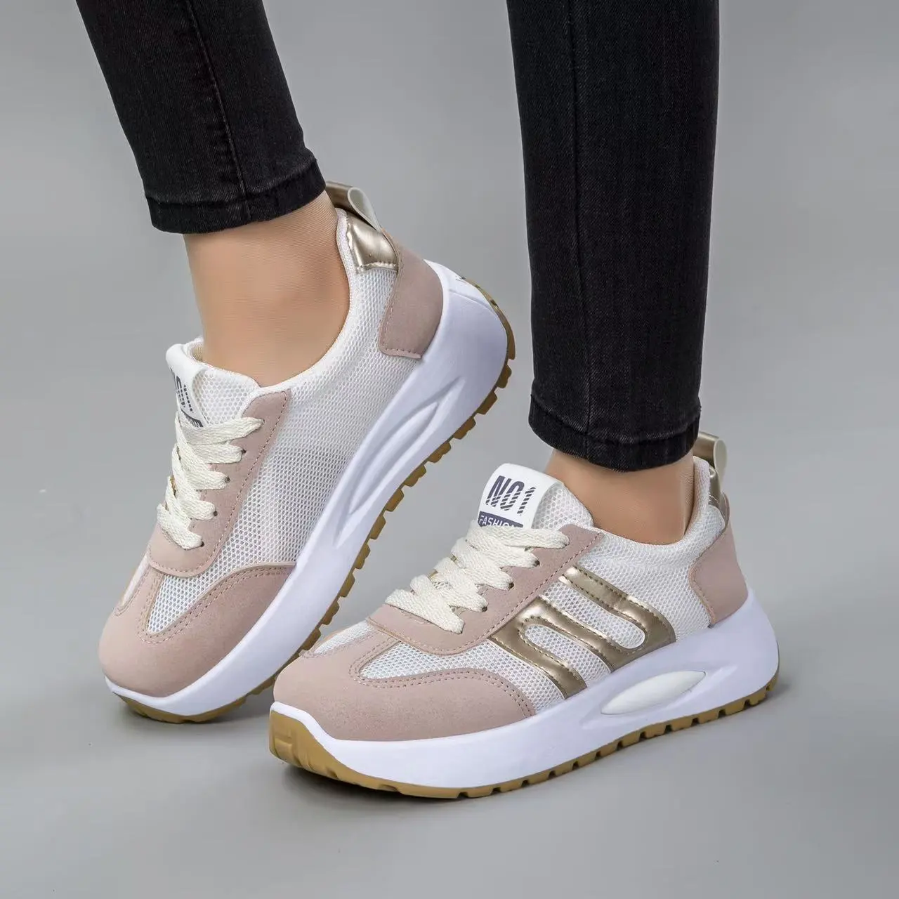New Fall Women's Platform White Sneakers