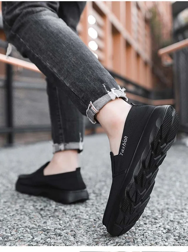 Beijing Cloth Driving Loafers, Breathable Summer Shoes for Men Detail