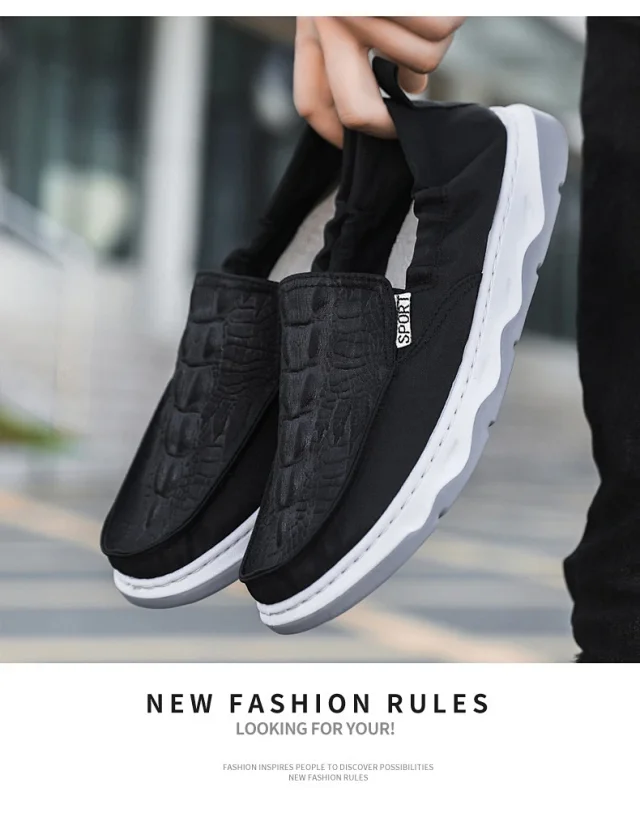 Old Beijing Men's Cool Slip-On Shoes Detail