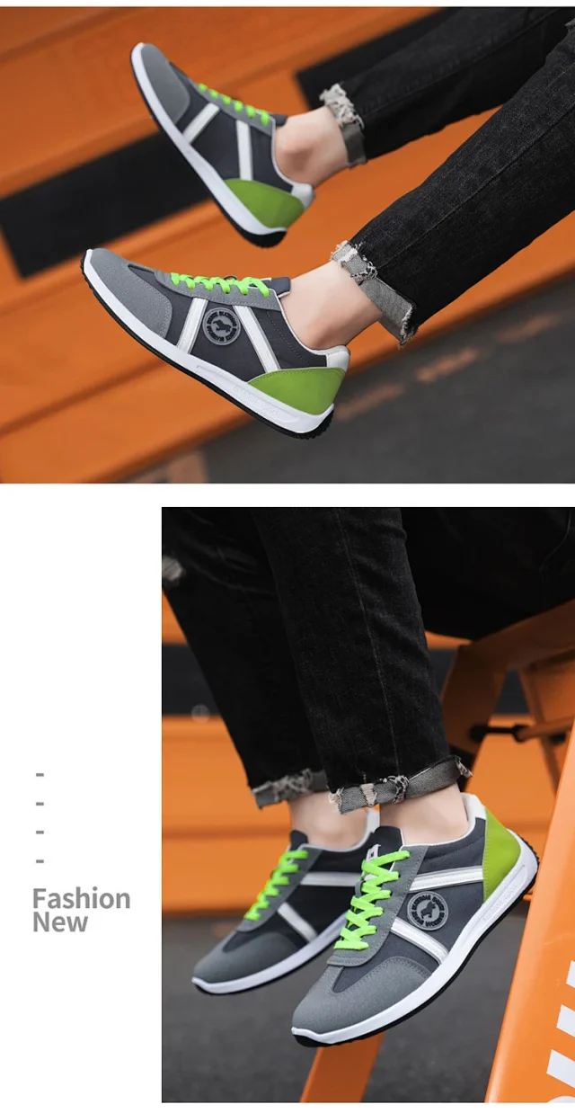 Men's Breathable Slip-On Forrest Gump Sneakers Detail