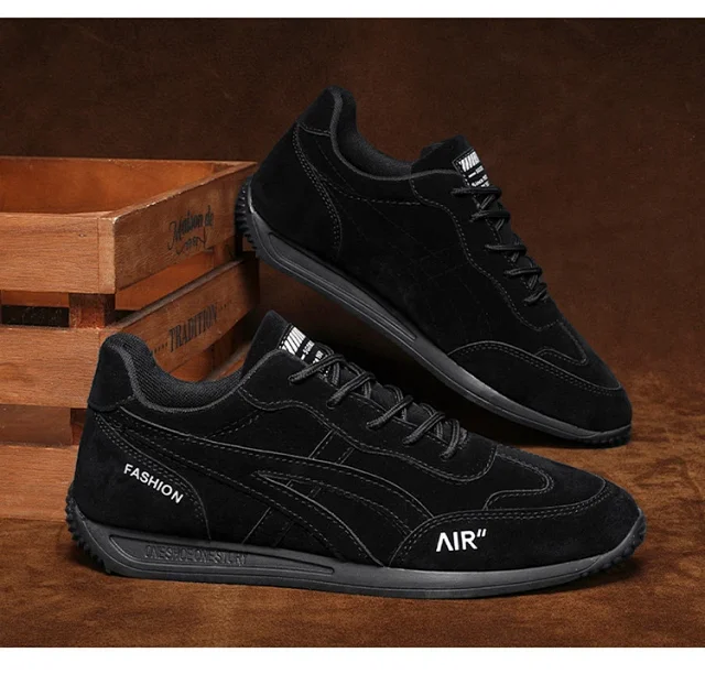 Men's Solid Lightweight Breathable Running Sneakers Detail