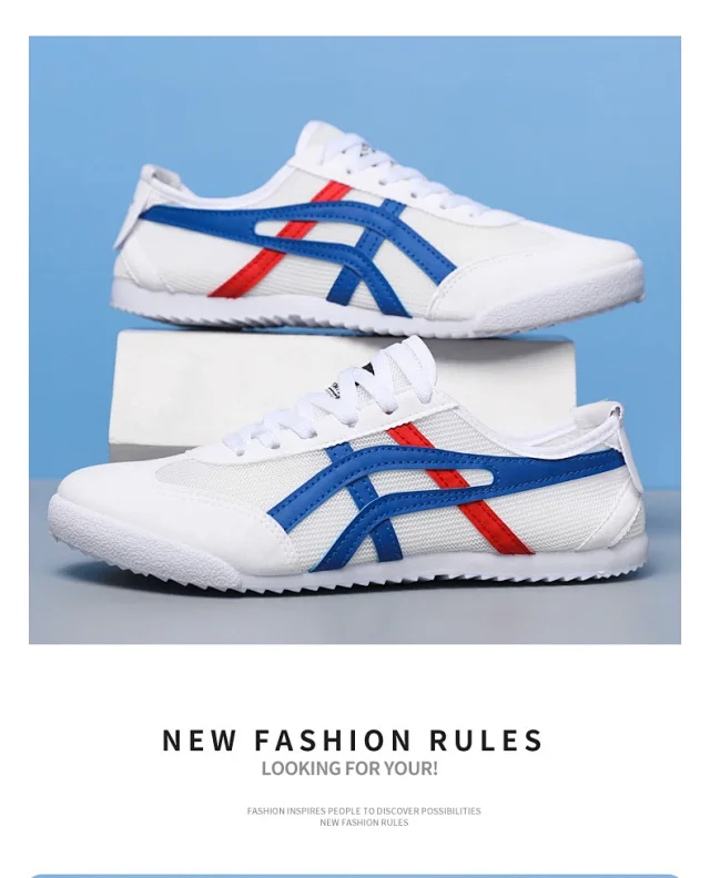 New Unisex White Mesh Sneakers Detail