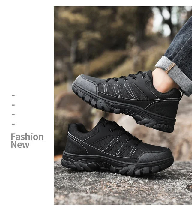 2025 Men's Wide Hiking Shoes Chunky Durable Sneakers Detail