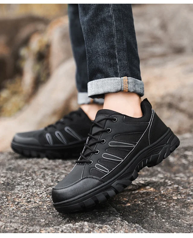 2025 Men's Wide Hiking Shoes Chunky Durable Sneakers Detail
