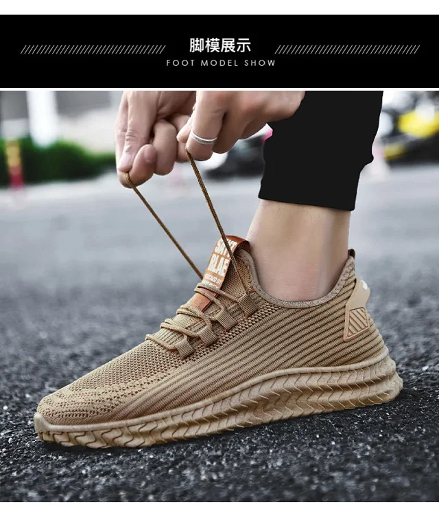 Men's Flyknit Breathable Casual Sneakers 2025 Detail