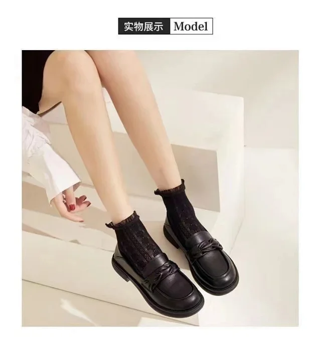 Women's Summer Leather Low Heel Mary Jane Detail