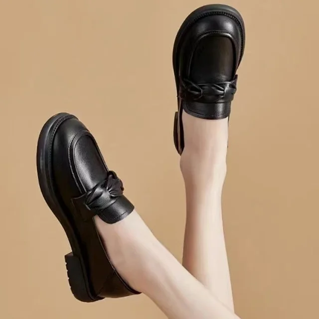 Women's Summer Leather Low Heel Mary Jane Detail