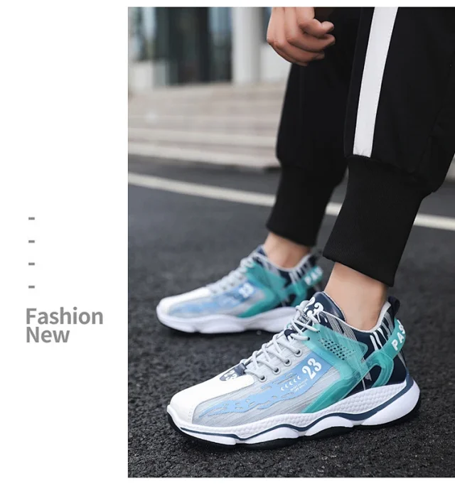 Men's Chunky Lightweight Trendy Dad Sneakers Detail
