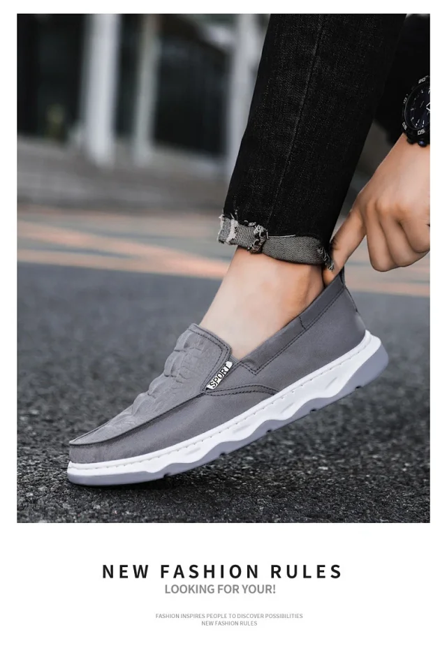 Old Beijing Men's Cool Slip-On Shoes Detail