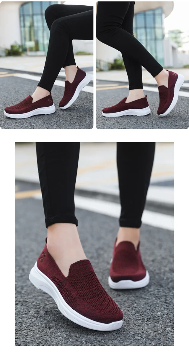 Comfy Summer Breathable Knit Cloth Shoes Detail