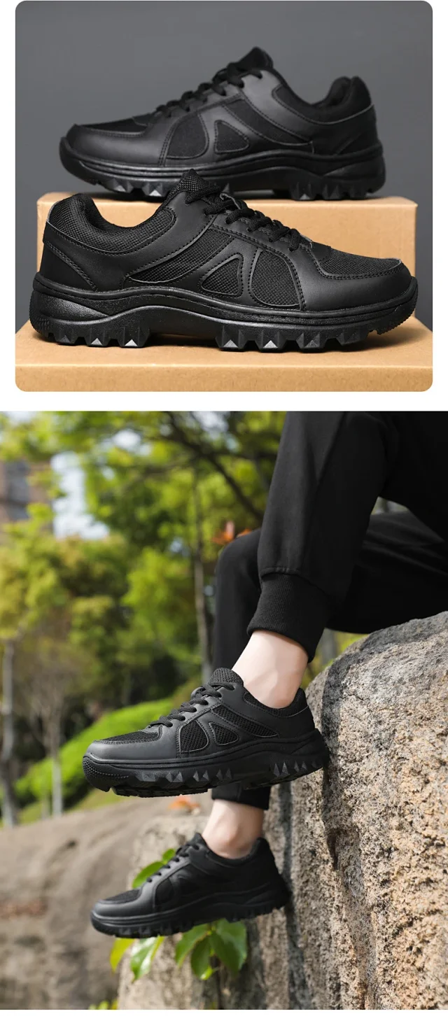 Men's Breathable Hiking Shoes Waterproof Chunky Sole Detail