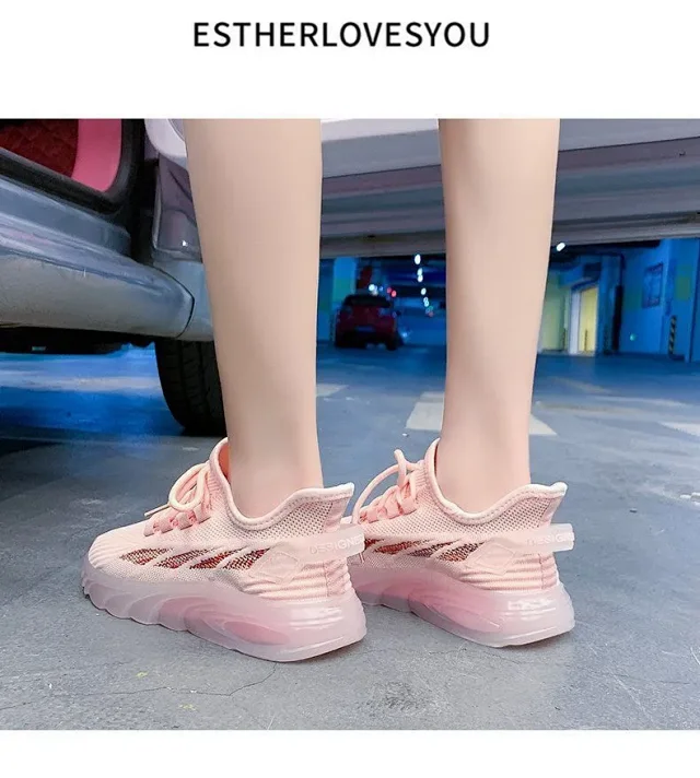 Women's Flyknit Jelly-Sole Mesh Dad Shoes Detail