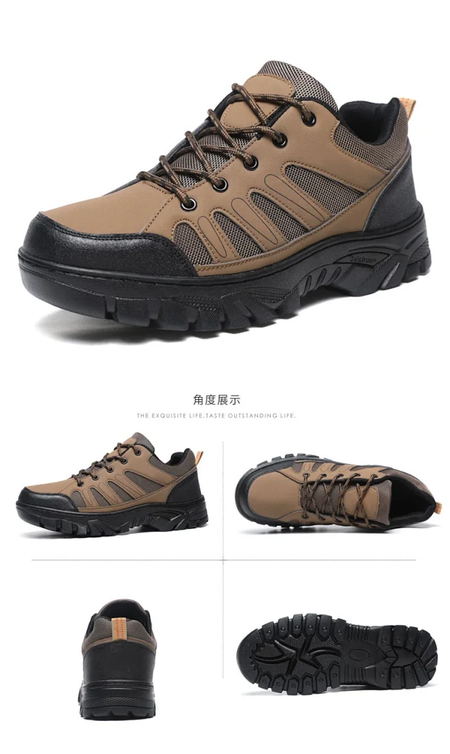 2025 Men's Wide Hiking Shoes Chunky Durable Sneakers Detail