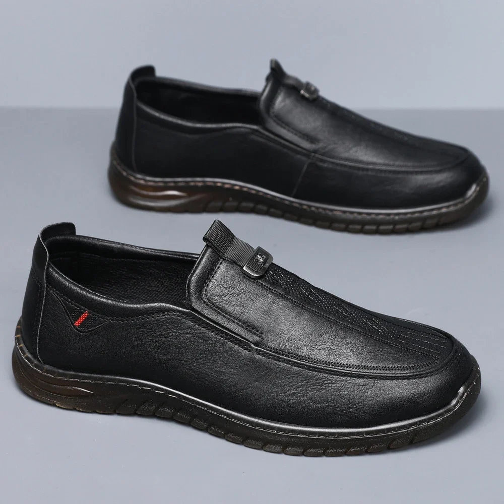 New Men's Slip-On Soft-Sole Leather Shoes