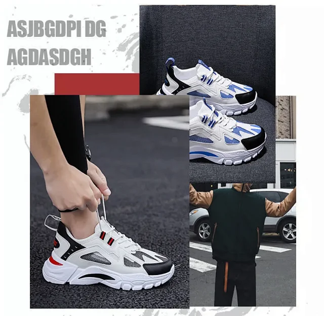 Flyknit Dad Shoes Men Breathable Casual Detail