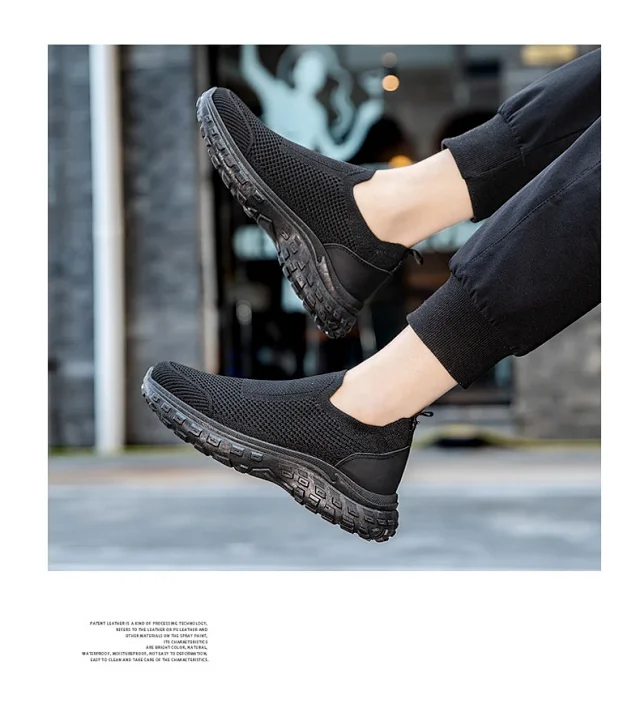 Men's Spring Slip-On Mesh Platform Shoes Detail