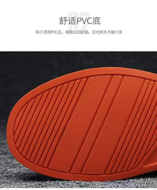 Men's Waterproof Leather Platform Slip-On Sneakers Detail