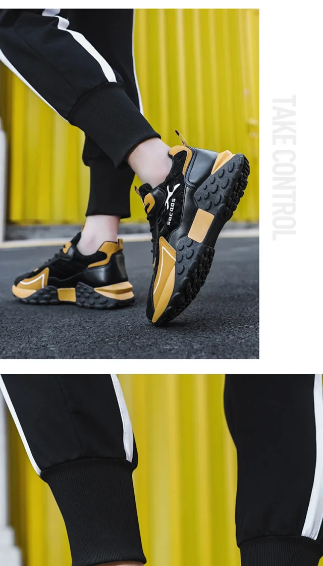 Trendy Men's Chunky Sneakers Spring 2025 Detail