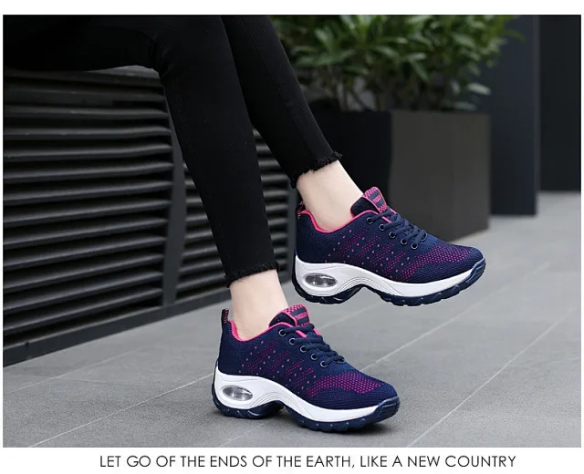 Women's Air Cushion Platform Walking Shoes Detail