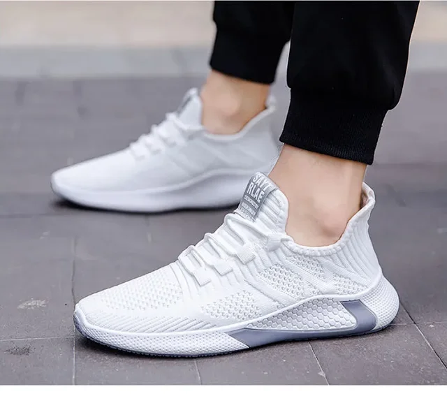 New Men's Korean Yeezy Flyknit Sneakers Detail