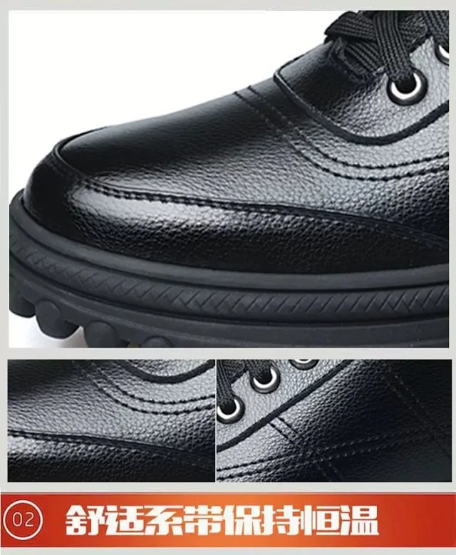Men's Winter Thermal Plush Martins Boots Detail